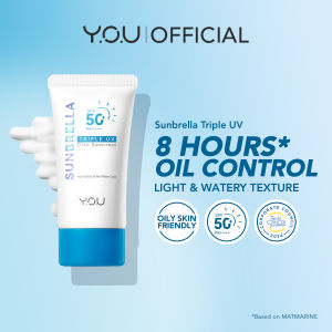 Y.O.U Sunbrella Triple UV Elixir Sunscreen Serum SPF 50+ PA++++ | 8H Oil Control | Non-Sticky 30ml