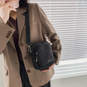 Azgalery T273 / Tas Selempang HP Bahu Wanita Sling Bag Mini Kekinian Multifungsi Pocket Bag Motif Monogram Bahan Kain Oxford Polyester Fashion Style Korea Trendy Kasual / COD