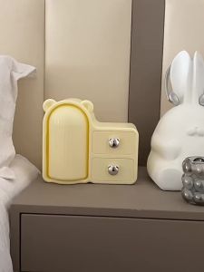 Rotating makeup storage box high-end desktop storage dust-proof dressing box drawer style makeup and skincare product storage