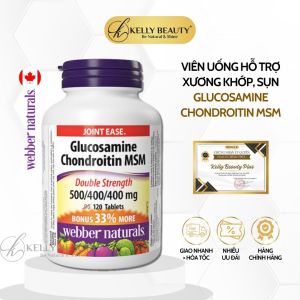 Webber Naturals Glucosamine Chondroitin MSM - Viên Uống Hỗ Trợ Sụn Khớp - Kelly Beauty