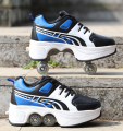 Roller Kicker Skate Shoes Retractable Wheels Skating Shoes Skates. 