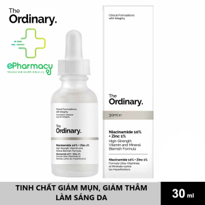HOÀN TIỀN 15% - Serum the ordinary niacinamide10% + 1% Kẽm giảm mụn giảm thâm kiềm dầu kem dưỡng ẩm da mặt dưỡng trắng da mặt seru chính hãng 30ML A7FDFD