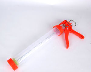 Professional Aluminum Caulking Gun Heavy Duty For Silicone Sealant Plastic Black-Red Small Handle 49*18cm 0.43kg