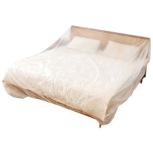 TEN 5PCS Transparent Disposable Bed Dust Cover Disposable Waterproof Furniture Protective Cover Easy Application Multi-Purpose Dustproof Bed Cover Bed Protection