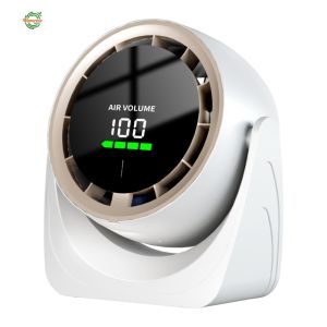 Turbo Table Fan 100-Speed Digital Display Cooling Fan with Rechargeable Battery Wall-Mouted Design [Winnereco World]