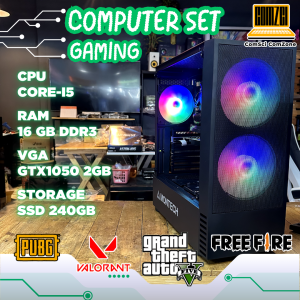 คอมพิวเตอร์ประกอบ Core-i5 / Ram 16GB / SSD 240GB / GTX1050 2GB ทำงาน เล่นเกม PUBG/FreeFire/GTAV/Valorant - ComSciComZone