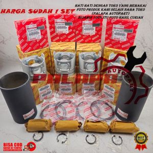 PISTON SET + RING DAN FURING HINO DUTRO HT130 130HT 1SET KOMPLIT