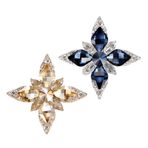 Ghim Cài áo hình hoa bát giác phong cách cho sự kiện buổi tối và sử dụng hàng ngày