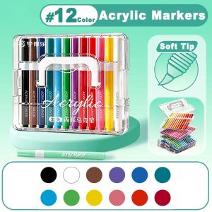Acrylic Marker Pen Large Capacity Square Box Set Coloring Set Acrylic Paint Painting Art Supplies