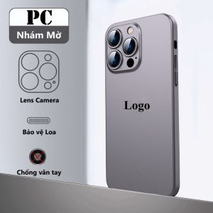 Ốp lưng điện thoại PC cứng xám titan vàng nhạt nhám mờ chống vân tay cho 16 pro max 15 14 13 11 ProMAX 14 Plus 12 Pro MAX phụ kiện MVSTORE