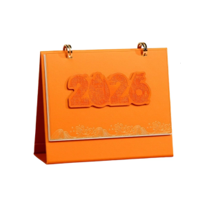 Sophisticated 2026 Desktop Calendar Tearable Pages Natural PU Texture Thickened Base Suitable for Home Office Essential