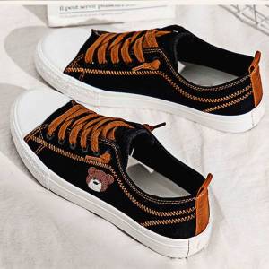 YaKo รองเท้าผ้าใบ กุลสตรี 👍 ที่ไม่ควรพลาด ลายน้องหมี🐻 ดีย์จนต้องบอกต่อ💯