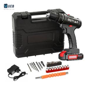 Ueblock✈ 28 in 1 Cordless Drill Set Brushless Electric Drill 3/8-Inch Keyless Chuck Power Drill 2 Variable Speeds with Batteries and Charger Power Tool