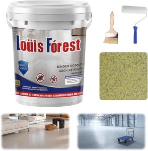 High-Gloss Marble Effect Epoxy Floor Coating Waterproof Non-Slip Long-Lasting Louis Forest Epoxy Floor Paint Marble-Like Finish Suit for Multiple Surfaces
