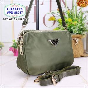 กระเป๋าสะพายสายยาว มี 2 สาย รุ่น PD-88067 ยี่ห้อ CHALITA #มีเก็บปลายทาง #กระเป๋าสะพายข้าง