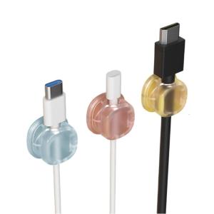 3 cái dây Clip keo Acrylic chủ sở hữu cáp cho bàn nightstand xe da nhiều bề mặt sử dụng