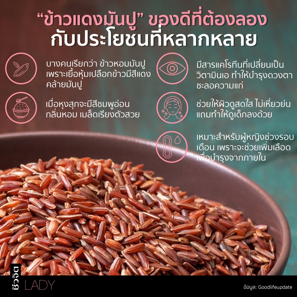 ข้าวกล้องมันปู ข้าวแดงมันปู ขนาดบรรจุ 1 กิโลกรัม แพ็คสุญญากาศอย่างดี *สั่งไม่เกินครั้งละ10กก.