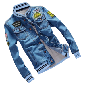 JAKET BOMBER JEANS DENGAN KUALITAS BAHAN YANG SANGAT BAGUS JAKET JEANS / JAKET PRIA TERKEREN / JAKET BOMBER / JAKET BASEBALL / JAKET 2021 / BY QQ RN