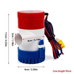 [Fast delivery]1100GPH 12V Electric Marine Submersible Bilge Sump Water Pump with Switch for Boat Automatic Control Switch Combination Set Bilge-Pump-12V