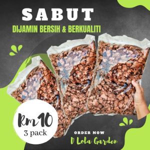SABUT CINCANG SEMULA JADI DAN BERSIH (3 PEK RM10)