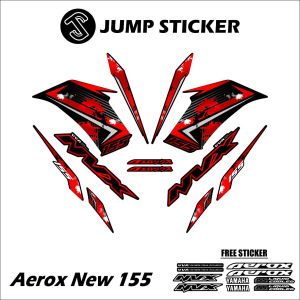 Stiker striping aerox conected - new grafis variasi 01