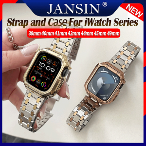 dây đeo và vỏ Đối với dây đeo Apple Watch Ultra 2 49mm Dây đeo thay thế bằng thép không gỉ iwatch series 9 8 7 6 SE 5 4 3 2 1 45mm 41mm 44mm 40mm 42mm 38mm