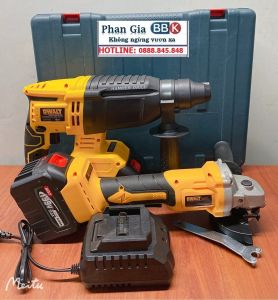 Bộ Combo Máy khoan bê tông và Máy cắt cầm tay dùng pin DWT 15 CELL 199V lõi đồng không than (bảo hành 12 tháng)