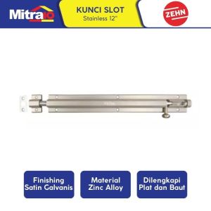 Zehn Kunci Slot Pintu Stainless 12 Inch
