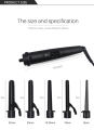 Professional interchangeable barrels 5 in 1 hair curling wand hair curler 5 Part Hair Curling Iron Ceramic Heat Resistant Glove. 