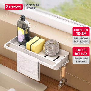 Giỏ đựng đồ rửa chén cao cấp khay đựng miếng rửa bát có khay chứa nước - Parroti Tidy - TD31