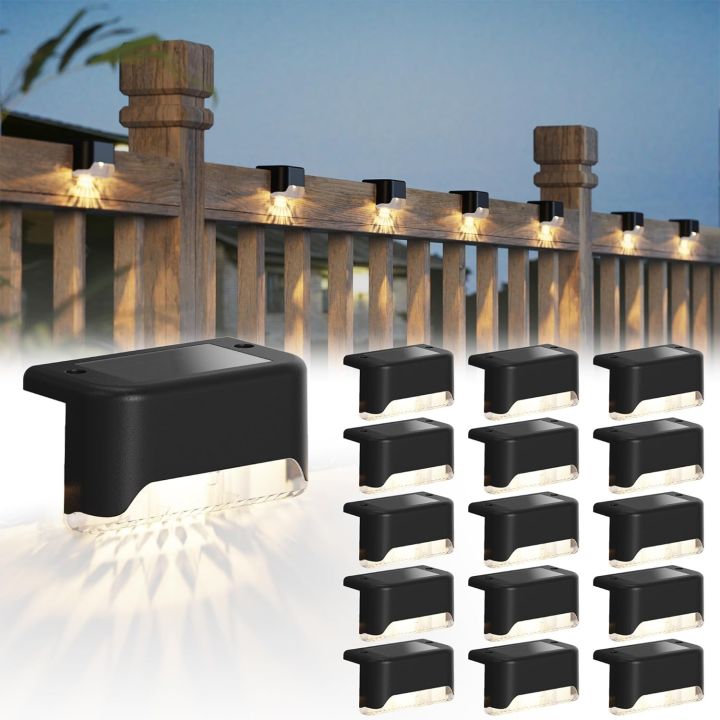 Solar Deck Lights 4 Pack Solar Fence Light Solar Powered Outdoor Step