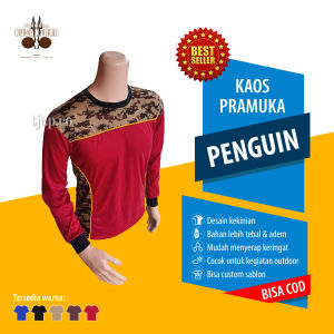 Baju kaos Lapangan Pramuka Putri / Wanita - Penguin Maroon