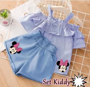 DAIGO - DYDY BLUE Setelan Baju Bayi Anak Perempuan 6 12 Bulan 1 2 3 4 5 Tahun Korea Style Viral lucu