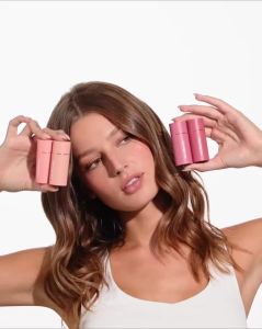 MCoBeauty Baby Face Cream Blush Stick - Charley - Cheek & Lip Tint Stick Nude Peach Shade For A Natural Flush Wear On Cheeks & Lips Buildable Dewy Color Jojoba Infused Vegan & Cruelty Free