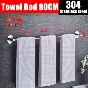 Bathroom Single Towel Bar SUS304 Stainless Steel 30CM- 120 cm Towel Racks For Bathroom Chrome Wall Mounted