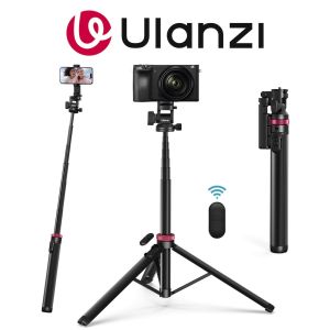 Ulanzi MT-78 185cm Quick Release Tripod Selfie Stick Dual Cold Shoe Vlog Mount Phone Holder for Mobile Smartphone Camera