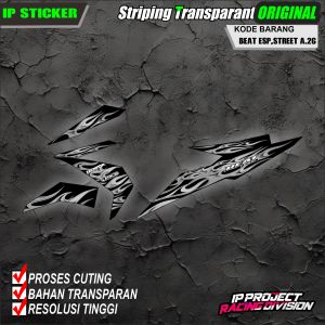 (COD) STRIPING ORIGINAL MOTOR HONDA BEAT ESP&STREET DESAIN RACING HOLOGRAM DAN TRANSPARAN KODE A.26