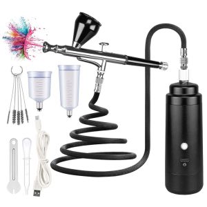 Wireless Airbrush Nail With Compressor Air brush Nails For Nail Art Paint Painting Crafts Airbrush Compressor Kit 0.3mm Pen