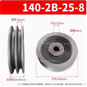 Kirilgu Suitable for Pulley B Type Two Slot Hollow Gear Reducer Engine Generator Drive Wheel Triangular X2Z8B