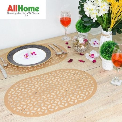Placemat PVC Oblong Diamond Beige HAPPY TABLE Lazada PH