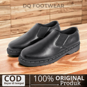 DQ FOOTWEAR - Sepatu Pantofel Pria JOW Lark Full Black Loafer Docmart Casual Kerja Kantor