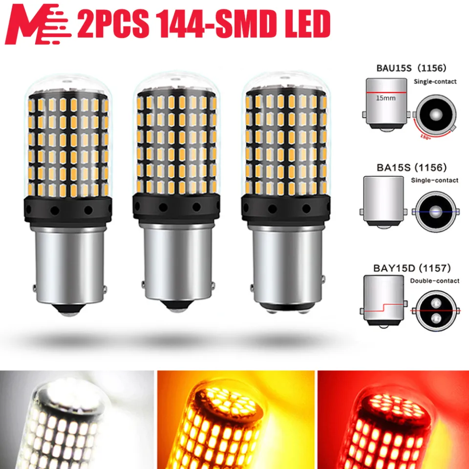 T20 7440 W21W LED Bulbs 3014 144 SMD LED Canbus No Error 1156 Ba15s P21W LED  Lamp for Turn Signal No Flash Parking Light - China Car Clearance Light, LED  Lamp