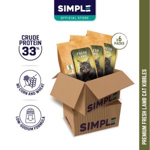 [Carton] SIMPLE 16.2 kg Nutrient-Rich with Added Salmon Oil Fresh Human-Grade Premium Cat Dry Food (Fish/Lamb/Chicken)