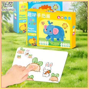 SKISOPGO 12/24 Color Finger Painting Art Kit Safety Pigment Childrens Funny Coloring Educational Drawing Set