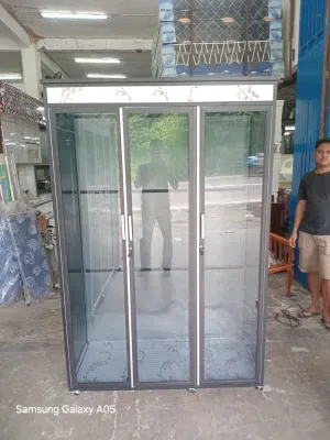 LEMARI ALUMUNIUM FULL GANTUNG + RODA ANTI RAYAP ANTI LEMBAB FREE ONGKIR SERANG KOTA DAN CILEGON