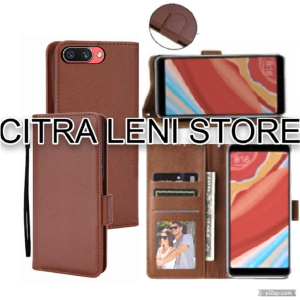 CASE DOMPET UNTUK TIPE HANDPHON (OPPO A3S/REALME C1)CASE PREMIUM FLIP WALLET CASE KULIT CASING
