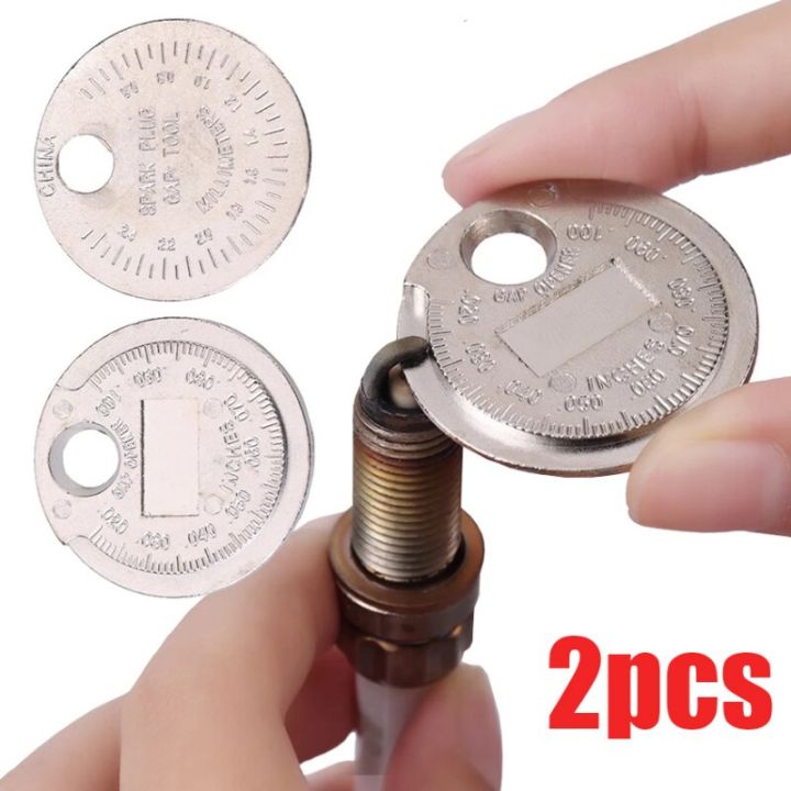 Car Ignition Spark Plug Gap Gauge Tool Caliber Measuring Tool CurrencyType 0.62.4mm Range
