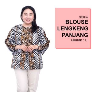 Atasan Batik Blouse Big Size Wanita Jumbo L-XL-2L-3L-4L-5L-6L-7L Model Big