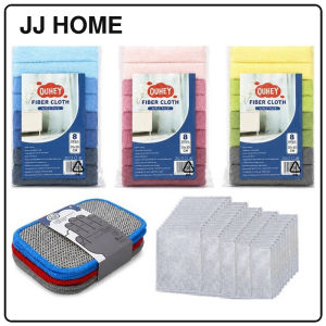 【JJ HOME】Kitchen Cleaning Cloth Bundle Set / Absorbent Fiber Dish Towels / Reusable Silver Mesh Cloth Packs