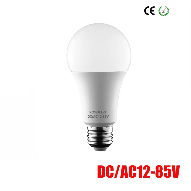 LED Bulbs DC AC 12V 24V 36V 48V E27 Lamps 3W 6W 9W 12W 15W 18W For